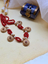 Load image into Gallery viewer, One of a kind silver coral choker