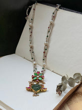 Load image into Gallery viewer, Dainty Inlay work necklace in natural aventurine and gemstones