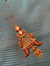 Load image into Gallery viewer, One of a kind amulet pendant kundan work neck chain