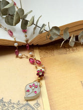 Load image into Gallery viewer, Dainty Inlay work necklace in natural aventurine and gemstones