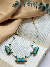 Load image into Gallery viewer, One of a kind pearl and turquoise necklace set