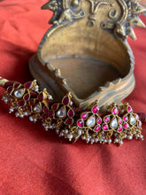 Load image into Gallery viewer, Ruby red kundan bracelet/Ponchi