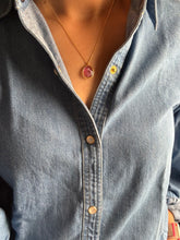 Load image into Gallery viewer, Dainty carved tourmaline neckpiece 1