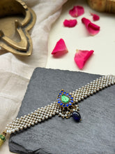 Load image into Gallery viewer, Kundan and pearl choker in silver 925