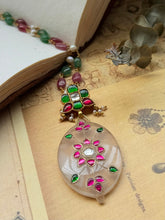 Load image into Gallery viewer, Dainty Inlay work necklace in natural aventurine and gemstones