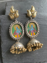 Load image into Gallery viewer, Handpainted Krishna jhumkas