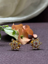 Load image into Gallery viewer, South Indian traditional stone studs in silver 925
