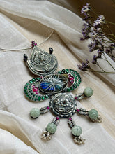 Load image into Gallery viewer, One of a kind contemporary silver necklace