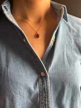 Load image into Gallery viewer, Dainty carved tourmaline neckpiece 12