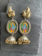 Load image into Gallery viewer, Handpainted Krishna jhumkas