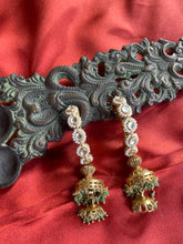 Load image into Gallery viewer, Statement Silver 92.5 gold polish jhumkas