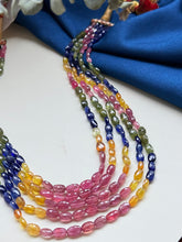 Load image into Gallery viewer, Multilayered multisapphire necklace