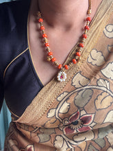 Load image into Gallery viewer, Coral necklace in silver 925 and gold polish