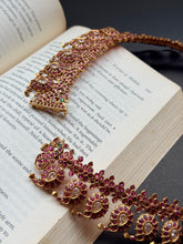 Load image into Gallery viewer, Statement mango necklace with earrings in silver 925 and gold polish
