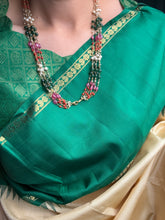 Load image into Gallery viewer, Multilayered gemstone neckpiece in silver 925