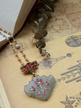 Load image into Gallery viewer, Dainty Inlay work necklace in natural aventurine and gemstones