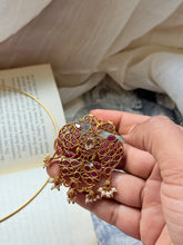 Load image into Gallery viewer, Gandaberunda statement pendant in silver 925 and gold polish