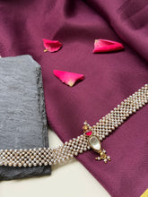 Load image into Gallery viewer, Kundan and pearl choker in silver 925