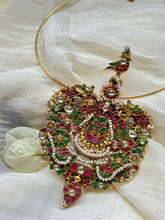 Load image into Gallery viewer, One of a kind, 92.5 gold polish kundan work pendant with hasli 1