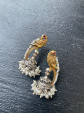 Load image into Gallery viewer, Parrot dual tone earrings