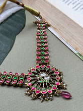 Load image into Gallery viewer, One of a kind kundan necklace in silver 925