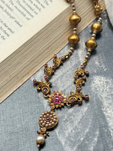 Load image into Gallery viewer, Kundan necklace in silver 925 and gold polish