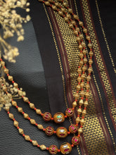 Load image into Gallery viewer, Statement multilayer coral dolki necklace