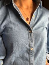 Load image into Gallery viewer, Dainty carved tourmaline neckpiece 5