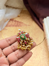 Load image into Gallery viewer, Gandaberunda statement pendant in silver 925 and gold polish