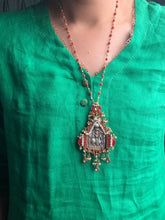 Load image into Gallery viewer, One of a kind amulet pendant with kundan work