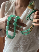 Load image into Gallery viewer, Green strawberry quartz necklace in thread work