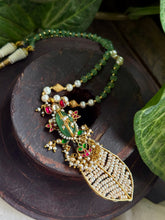 Load image into Gallery viewer, One of a kind kundan pearl pendant necklace