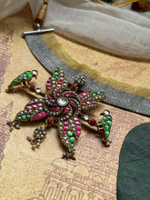 Load image into Gallery viewer, One of a kind kundan necklace in silver 925