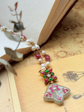 Load image into Gallery viewer, Dainty Inlay work necklace in natural aventurine and gemstones