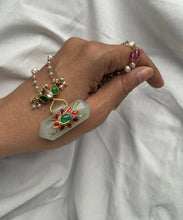 Load image into Gallery viewer, Dainty Inlay work neckpiece in natural aventurine and gemstones