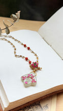 Load image into Gallery viewer, Dainty Inlay work necklace in natural aventurine and gemstones