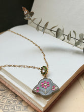 Load image into Gallery viewer, Dainty Inlay work necklace in natural aventurine and gemstones