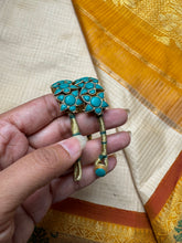 Load image into Gallery viewer, Turquoise and silver 925 bracelet( Paunchi)