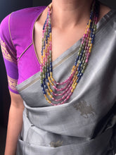 Load image into Gallery viewer, Multilayered multisapphire necklace