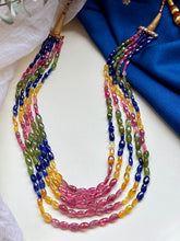 Load image into Gallery viewer, Multilayered multisapphire necklace
