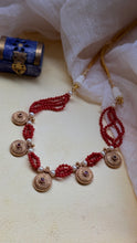 Load image into Gallery viewer, One of a kind silver coral choker