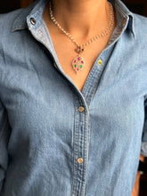 Load image into Gallery viewer, Natural Jade Inlay work neckpiece 2