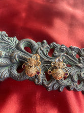 Load image into Gallery viewer, Silver 92.5 gold polish kundan dolki earrings