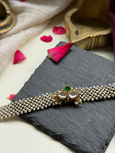 Load image into Gallery viewer, Kundan and pearl choker in silver 925