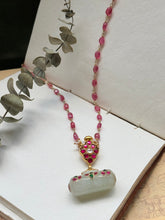 Load image into Gallery viewer, Dainty Inlay work necklace in natural aventurine and gemstones