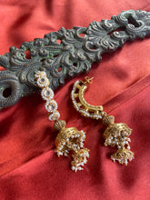 Load image into Gallery viewer, Statement Silver 92.5 gold polish jhumkas