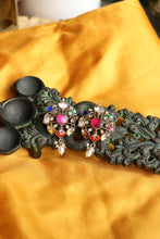 Load image into Gallery viewer, 92.5 gold polish navaratrna pendant necklace set