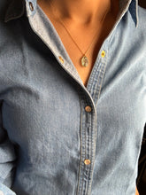 Load image into Gallery viewer, Dainty carved tourmaline neckpiece 3