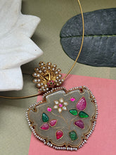 Load image into Gallery viewer, Statement inlay work gemstone pendant