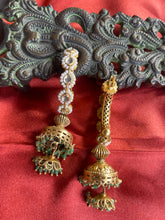 Load image into Gallery viewer, Statement Silver 92.5 gold polish jhumkas